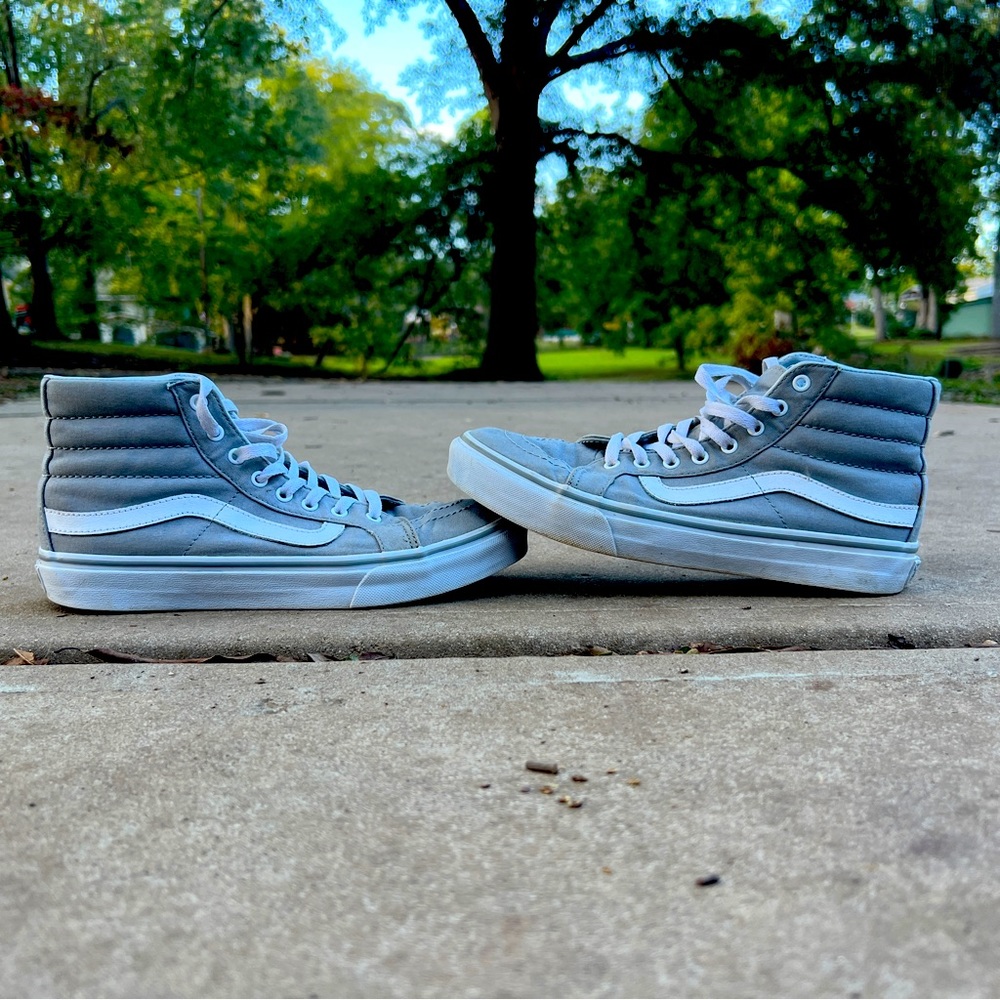 Vans Grey Sk8 Hi size 8 women (6.5 mens)